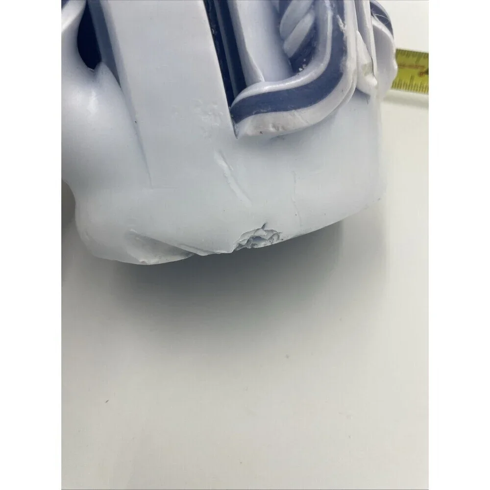 Duke University Blue Devils Candle Hand Carved Ribbon Rare Gift New Unscented